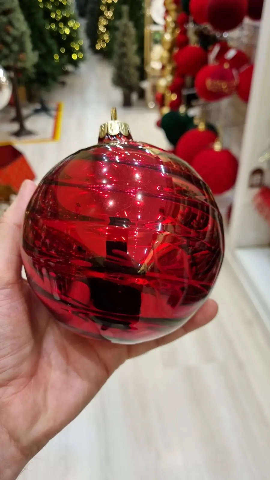 Bola de Vidro Vermelha 12 cm