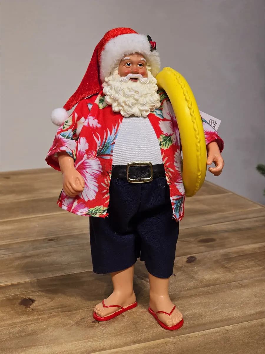 Papai Noel com Boia - Colecionável - 27,5 cm
